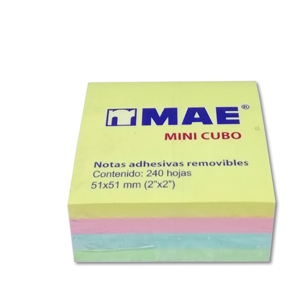 NOTAS ADH MAE 2X2 21204 MINI CUBO 240H PASTEL
